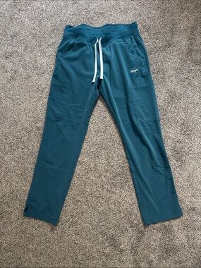 Teal Lago Women's Straight Leg Scrub Pants with Drawstring